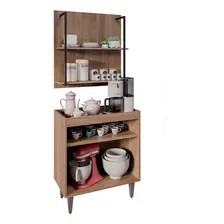 Conjunto Painel Organizador Solesi/chico Prateleiras Freijó Foto mini  2