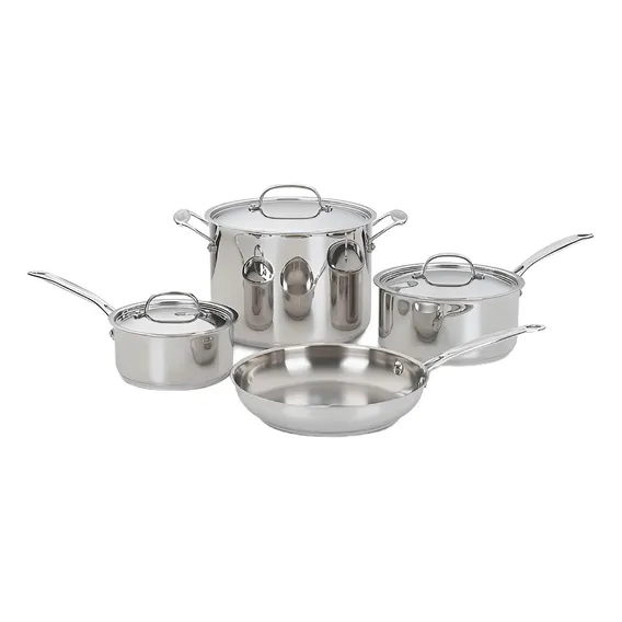 Conjunto Panelas Cuisinart Aço Inox Chef's Classic 7 Peças Foto 1