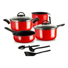 Conjunto Panelas Teflon 07 Peças Vermelho Foto mini 1