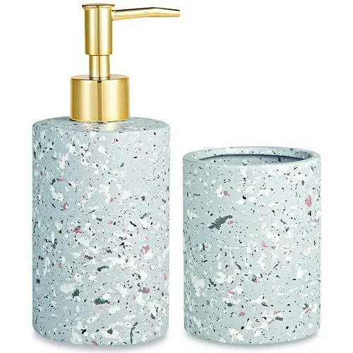 Conjunto Para Banheiro Cinza Em Ceramica 2 Peças Mart Foto 1