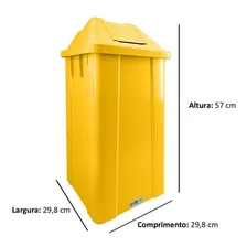 Conjunto Para Coleta Seletiva Q25 04 Lixeiras 25 Litros Foto mini 3