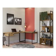 Conjunto Para Escritório Com 2 Mesas, 1 Gaveteiro Com Wt Foto  mini 1