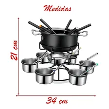 Conjunto Para Fondue 22 Peças Potes Inox Foto mini 3