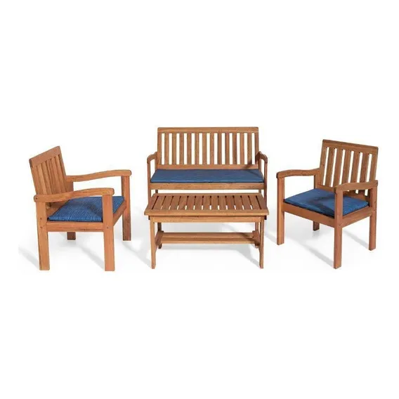Conjunto para Jardim Robust Tecido Azul 4 Peças Foto 1