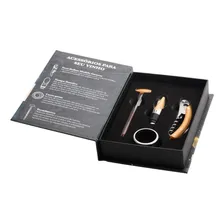 Conjunto Para Vinho Bon Gourmet Aço Inox Com Caixa Foto mini 1