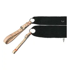 Conjunto Peitoral Cilha Cia Lã Cavalo Vaquejada Profissional Cor Preto Foto mini 2
