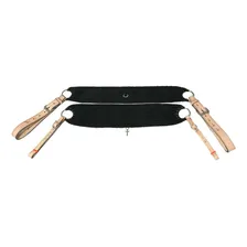 Conjunto Peitoral Cilha Cia Lã Cavalo Vaquejada Profissional Cor Preto Foto mini 1