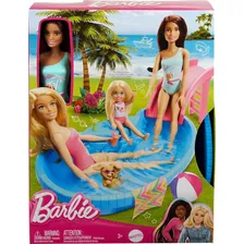 Conjunto Piscina Glam Com Boneca Barbie Com Maiô Verde Foto mini  3