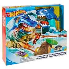 Conjunto Pista Grande Batalha Na Praia Do Tubarão Hot Wheels City Acompanha Um Veículo Carro Carrinho Mattel Brinquedos Foto mini  2