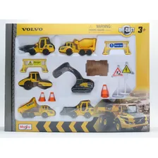 Conjunto Playset Construção 6 Miniaturas Volvo 1/64 Maisto Foto mini 1