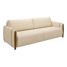 Conjunto Poltrona E Sofá 223cm Maceió Linho Champagne Foto mini 4
