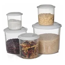 Conjunto Pote Mantimento Alimento 5 Peças Redondo Foto mini 1