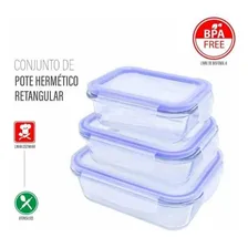 Conjunto Potes De Vidro Marmita Herméticos 3 Peças Hauskraft Foto mini 4