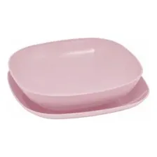Conjunto Pratos E Talheres Infantil Rosa Unicornio Foto mini 2