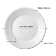 Conjunto Pratos Rasos 12 Pçs Convencional Porcelana Schmidt Foto mini 3
