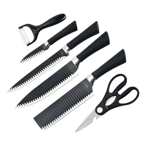 Conjunto Profissional Facas: Kit Faqueiro 6 Peças Foto 1