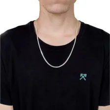 Conjunto Pulseira E Corrente Masculina Grumet 60cm Prata 925 Foto mini 3