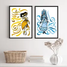Conjunto Quadros Iemanjá E Oxum 33x24cm - Vidro, Madeira Foto mini 2