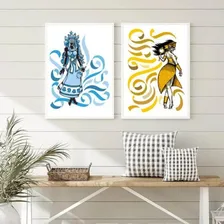 Conjunto Quadros Iemanjá E Oxum 33x24cm - Vidro, Madeira Foto mini 1