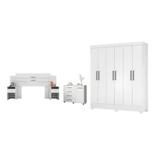 Conjunto Quarto De Casal Completo Virgina Branco Foto  mini 1