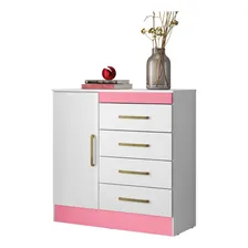 Conjunto Quarto Guarda Roupa E Comoda Terni Branco Foto mini  3