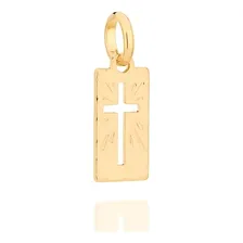 Conjunto Rommanel Cordão Masculino 60cm + Cruz Pingente K66 Cor Dourado Foto mini  2