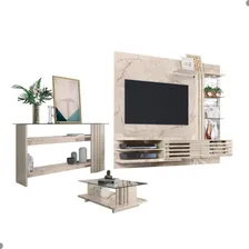 Conjunto Sala De Estar Completo Wayne Calacata Off-white Foto  mini 1