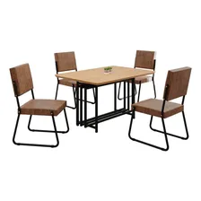 Conjunto Sala De Jantar Mesa 120x90cm Base Pérola Fiwt Foto mini 2