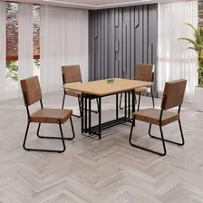 Conjunto Sala De Jantar Mesa 120x90cm Base Pérola Fiwt Foto mini 1
