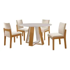 Conjunto Sala Jantar 4 Cadeiras Mônaco Ij Foto mini  2