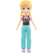 Conjunto Shopping Center Doces Surpresas Da Boneca Menina Loira Polly Pocket - Possui 3 Andares Escada Rolante Cinema Pet Shop Sapataria Boutique Praça De Alimentação E Acessórios - Mattel Brinquedos Foto mini 4