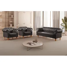 Conjunto Sofá E Poltronas Chesterfield Duque Foto mini 1