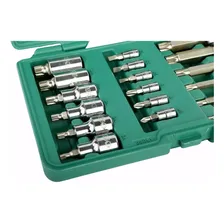 Conjunto Soquete Fenda Phillips Multidentada 18pçs Sata Foto mini  2