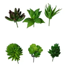 Conjunto Suculentas Sortidas Verde Artificial 10cm Florarte Foto  mini 1