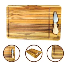 Conjunto Tábua De Madeira Cortar Queijo Com Faca Para Servir Foto  mini 1