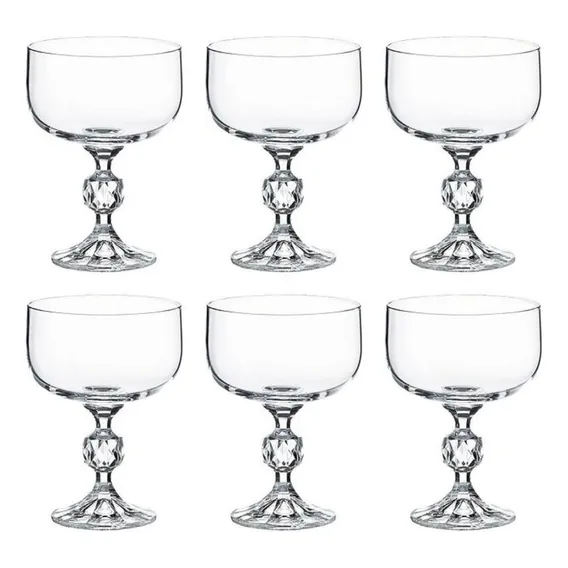 Conjunto Taça De Cristal Bohemia P/ Sobremesa Klaudie 200ml Foto 1