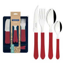 Conjunto Talheres Tramontina Leme 24 Pçs Vermelho 23198722 Foto mini 1