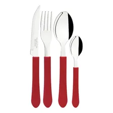 Conjunto Talheres Tramontina Leme 24 Pçs Vermelho 23198722 Foto mini 2
