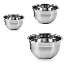 Conjunto Tigela 3 Peça Mixing Bowl Inox 22 26 30cm - Kehome Foto  mini 1