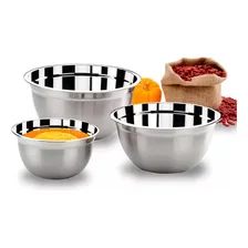 Conjunto Tigela 3 Peça Mixing Bowl Inox 22 26 30cm - Kehome Foto mini  2