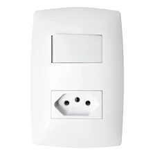 Conjunto Tomada 10a + Interruptor Simples - Blux Linha Home Foto  mini 1
