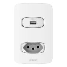 Conjunto Tomada 10a + Tomada P/ Usb 4x2 Gracia Alumbra Foto mini 1