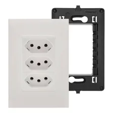 Conjunto Tomada 20a + Tomada 10a Dupla Legrand Pial Plus+ Cor Branco Foto  mini 1