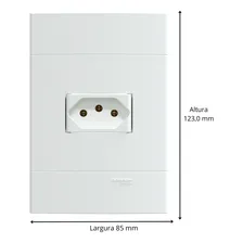 Conjunto Tomada Branco Lunare Up 10a 250v Schneider Foto mini 4
