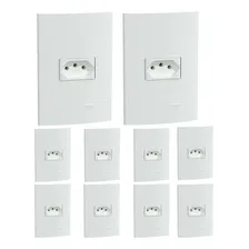 Conjunto Tomada Branco Lunare Up 10a 250v Schneider Foto mini  3
