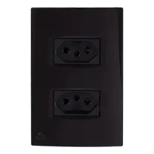 Conjunto Tomada Dupla 10a Lisse Black Foto mini 1