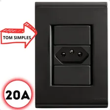 Conjunto Tomada Grafite Simples 20a Liz Tramontina Foto mini 4