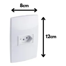 Conjunto Tomada Simples 2P+T 20A 250V Branco Force Line Foto mini 4