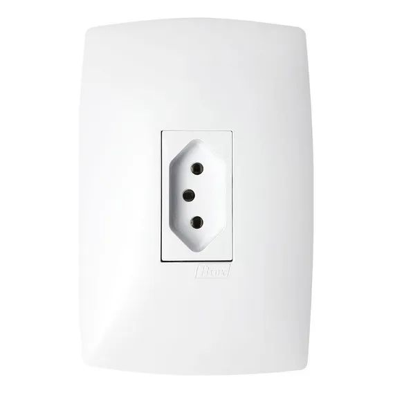 Conjunto Tomada Vertical 20a Home Blux Cor Branco Foto 1