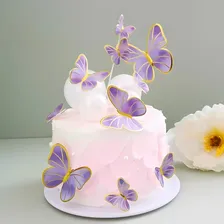 Conjunto Topo Bolo De Borboletas Decoração De Bolo De Festa Foto mini 2